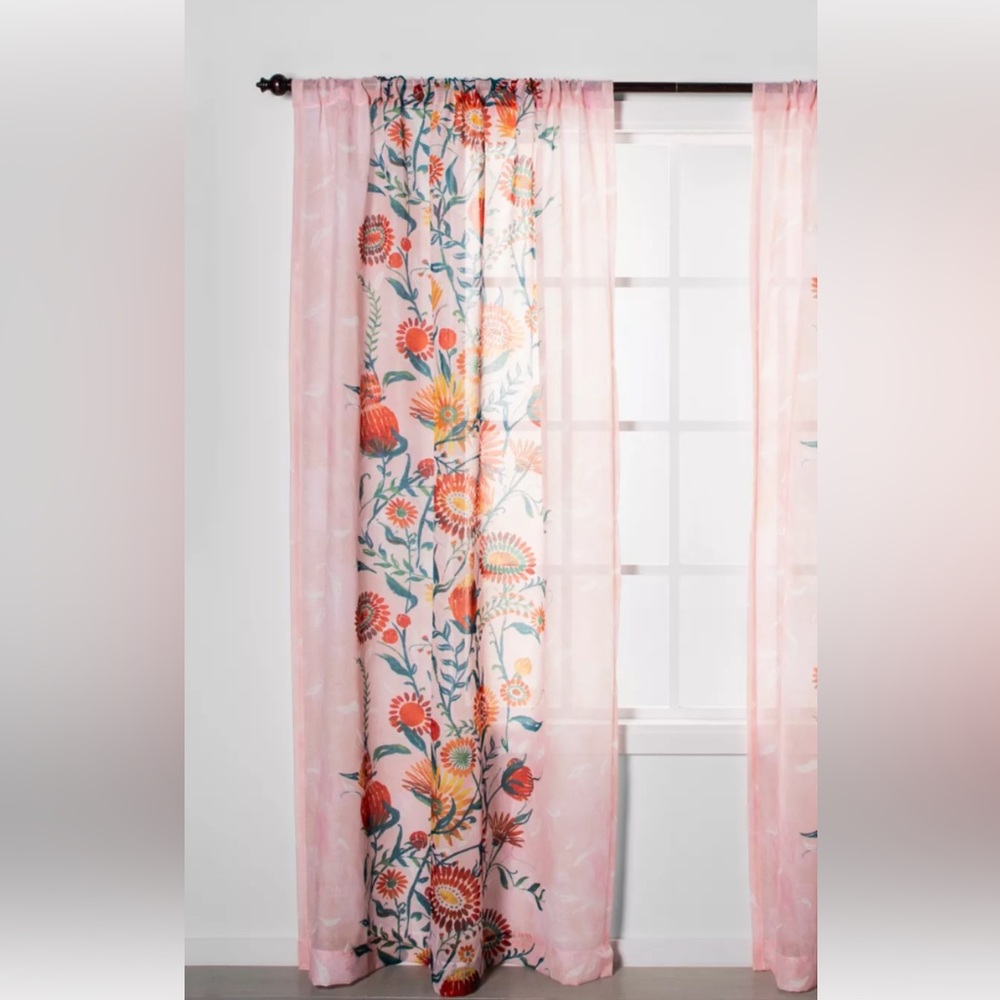 Floral Light Filtering Curtain Panel Pink Opalhouse 1 Panel